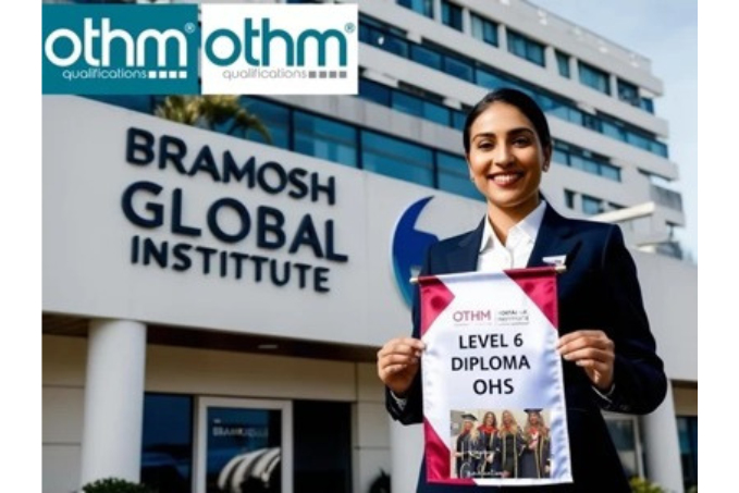 AHIA graduate holding the OTHM UK Level 6 Diploma in Occupational Health and Safety certificate