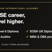 AHIA online HSE programmes: OTHM Level 6, EOSH UK diplomas, ISO Lead Auditor, MBA and DBA